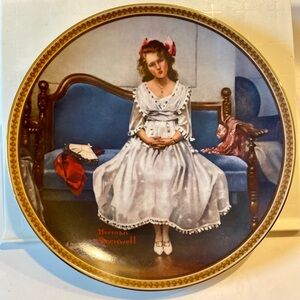 Vintage Norman Rockwell Plate #11770 “Waiting at the dance”